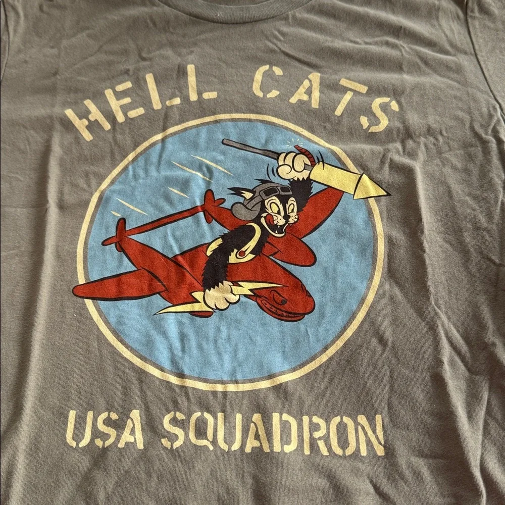 Atomic Swag Olive Cat Squadron T-Shirt